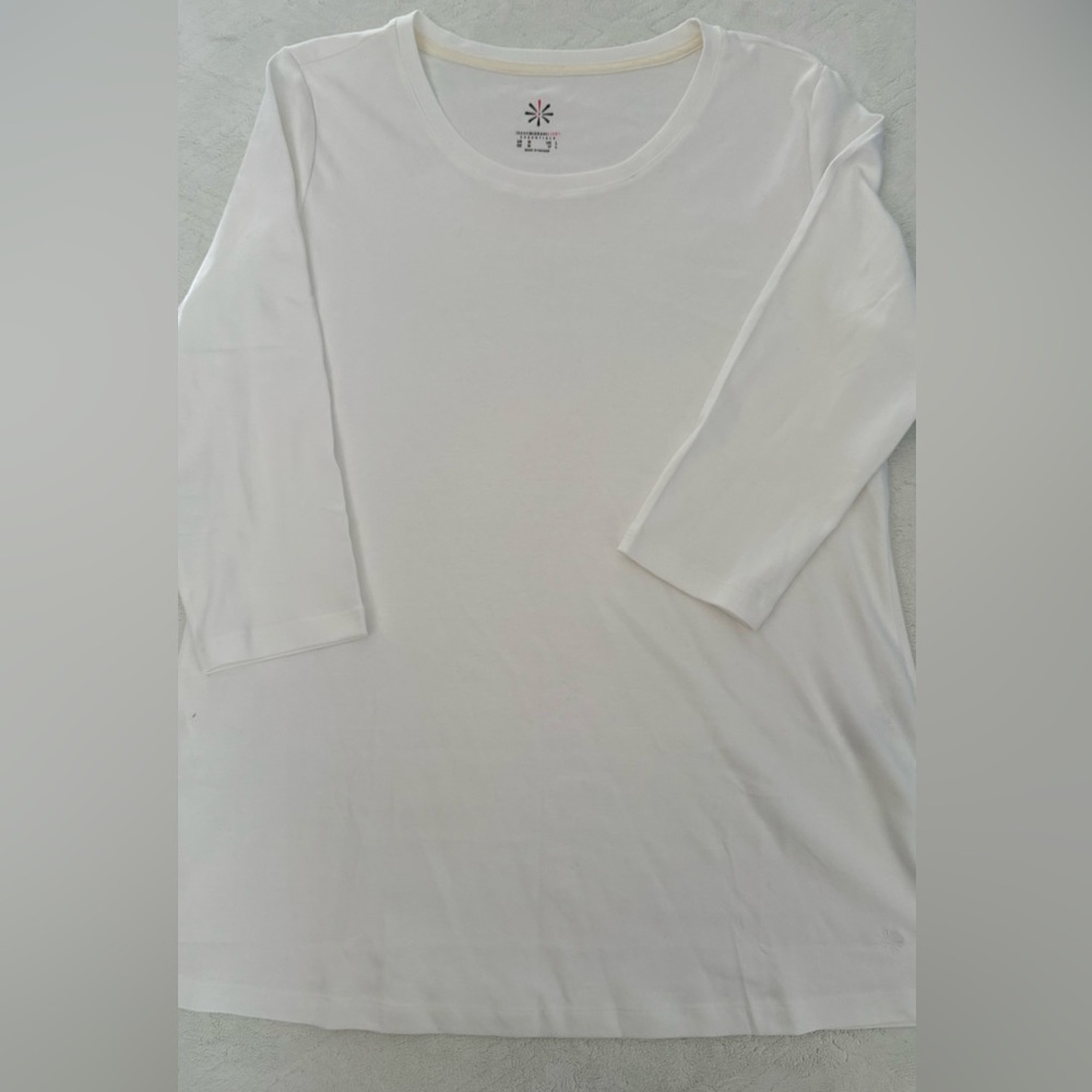 Isaac Mizrahi Cream Essentials Tee